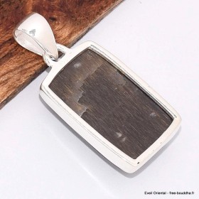 Pendentif rectangulaire Pierre du Soleil noire 