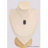 Pendentif rectangulaire Pierre du Soleil noire Bijoux en Pierre du Soleil BK63.5