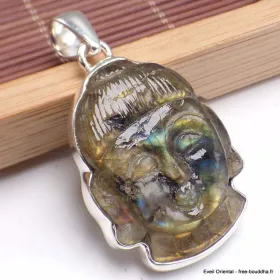 Bouddha sculpté en Labradorite - Bijoux en Labradorite