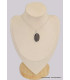 Pendentif Pierre du Soleil Noire forme ovale Bijoux en Pierre du Soleil BK63.2