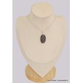 Pendentif Pierre du Soleil Noire forme ovale Bijoux en Pierre du Soleil BK63.2