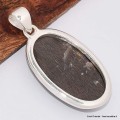 Pendentif Pierre du Soleil Noire forme ovale Bijoux en Pierre du Soleil BK63.2