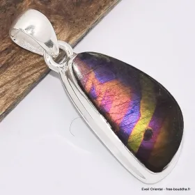 Pendentif Labradorite Spectrolite à rayures - Bijoux en Labradorite