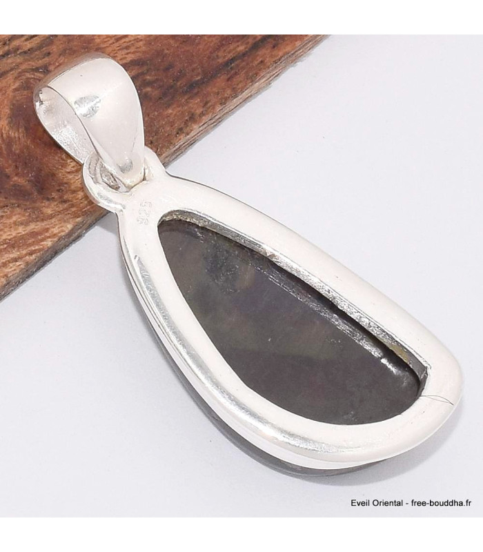 Pendentif Labradorite Spectrolite à rayures Bijoux en Labradorite BK64