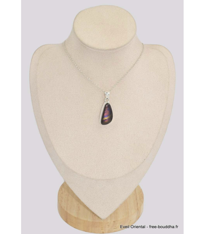 Pendentif Labradorite Spectrolite à rayures Bijoux en Labradorite BK64