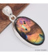 Pendentif Labradorite Spectrolite ovale rouille bleue Pendentifs pierres naturelles BK64.1