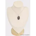 Pendentif Labradorite Spectrolite ovale rouille bleue - Pendentifs pierres naturelles