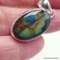 Pendentif Labradorite Spectrolite ovale aurores boréales - Bijoux en Labradorite