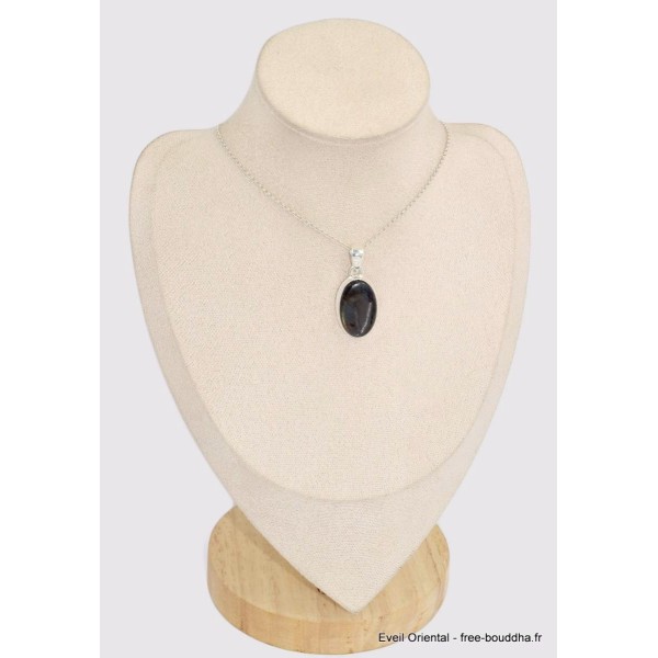 Pendentif Labradorite Spectrolite ovale aurores boréales Bijoux en Labradorite BK64.3