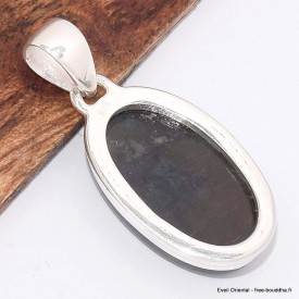 Pendentif Labradorite Spectrolite ovale ocre bleu Bijoux en Labradorite BK64.4