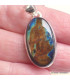 Pendentif Labradorite Spectrolite ovale ocre bleu Bijoux en Labradorite BK64.4