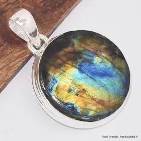 Pendentif Labradorite Spectrolite ronde - Bijoux en Labradorite