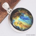Pendentif Labradorite Spectrolite ronde Bijoux en Labradorite BK64.5