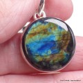 Pendentif Labradorite Spectrolite ronde Bijoux en Labradorite BK64.5