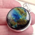 Pendentif Labradorite Spectrolite ronde - Bijoux en Labradorite