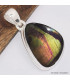 Gros pendentif Labradorite Spectrolite kaki ocre Bijoux en Labradorite BK64.8
