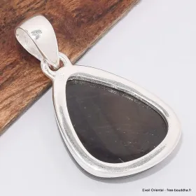 Gros pendentif Labradorite Spectrolite kaki ocre - Bijoux en Labradorite