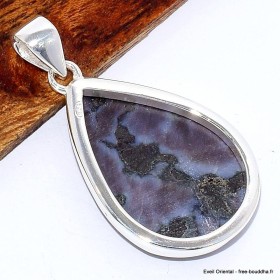 Pendentif Merlinite Mystique Gabbro forme goutte Bijoux en Merlinite Mystique Gabbro BK61.2