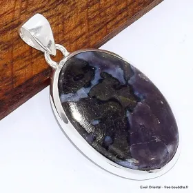 Pendentif  Merlinite Mystique Gabbro forme ovale - Pendentifs pierres naturelles