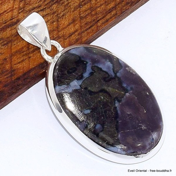 Pendentif  Merlinite Mystique Gabbro forme ovale 