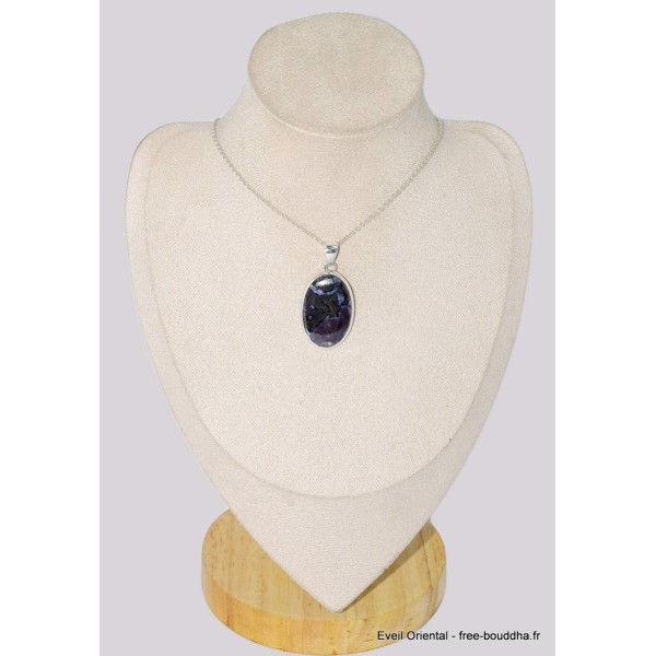 Pendentif Merlinite Mystique Gabbro forme ovale Bijoux en Merlinite Mystique Gabbro BK61.5