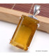 Gros pendentif en Fluorite jaune facettée Pendentifs pierres naturelles BK66