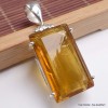Gros pendentif en Fluorite jaune facettée Pendentifs pierres naturelles BK66
