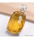 Pendentif en Fluorite jaune facettée ovale Pendentifs pierres naturelles BK66.3