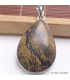 Pendentif goutte Jaspe Pinceau (paintbrush) Bijoux en Jaspe BK67
