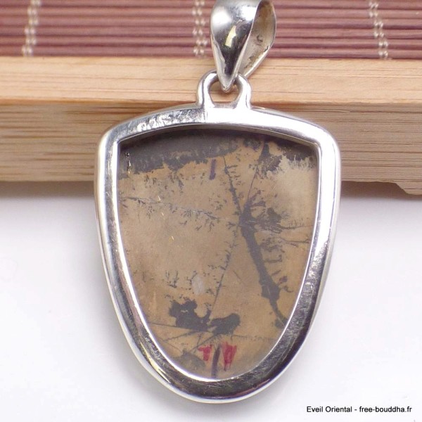 Pendentif Jaspe Pinceau semi-oval Bijoux en Jaspe BK67.1