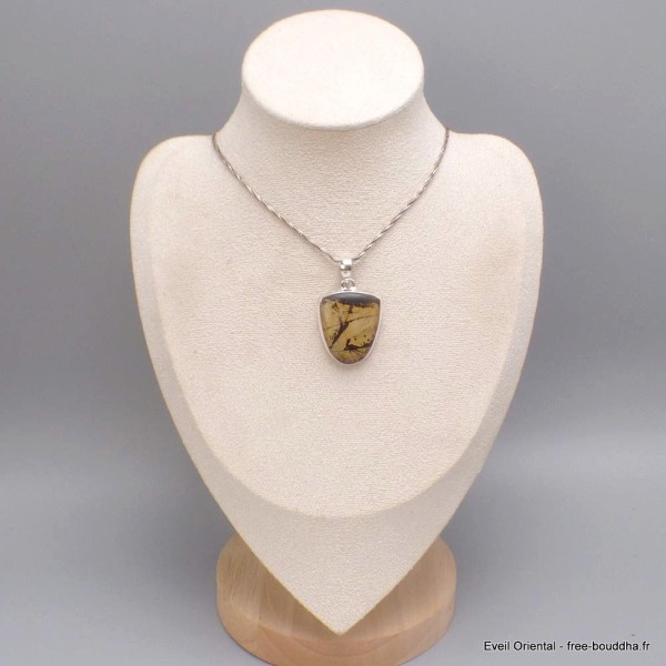 Pendentif Jaspe Pinceau semi-oval Bijoux en Jaspe BK67.1