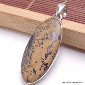 Pendentif Jaspe Pinceau semi-oval 