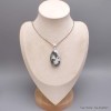 Pendentif Agate mousse sur Quartz ovale Pendentifs pierres naturelles BK68