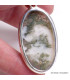 Pendentif Agate mousse sur Quartz forme ovale Pendentifs pierres naturelles BK68.1