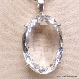 Très gros Pendentif Cristal de Roche 30 gr Bijoux en Cristal de roche BK65