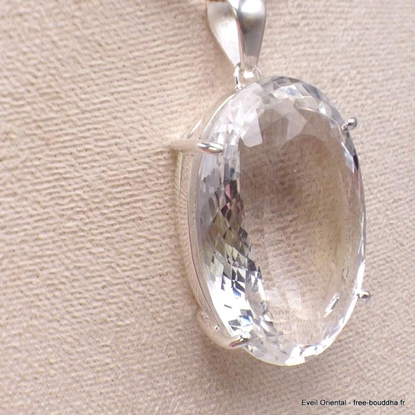Très gros Pendentif Cristal de Roche 34 gr Pendentifs pierres naturelles BK65
