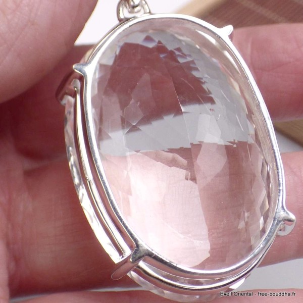 Très gros Pendentif Cristal de Roche 34 gr Pendentifs pierres naturelles BK65