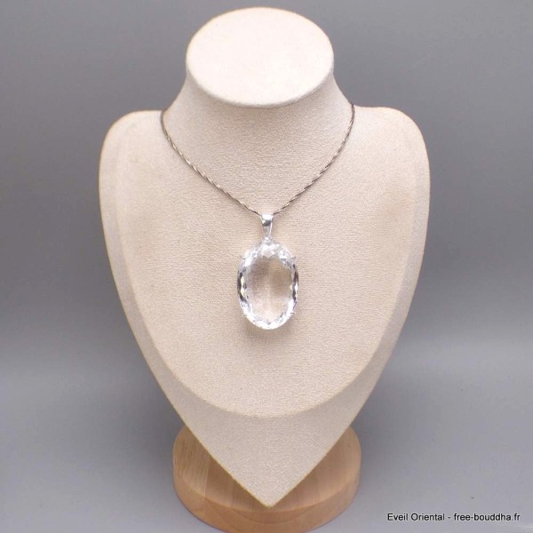 Très gros Pendentif Cristal de Roche 34 gr Pendentifs pierres naturelles BK65