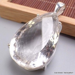 Très gros Pendentif Cristal de Roche 40 gr Bijoux en Cristal de roche BK65.1