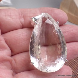 Très gros Pendentif Cristal de Roche 40 gr Bijoux en Cristal de roche BK65.1
