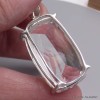 Gros Pendentif rectangulaire en Cristal de Roche Pendentifs pierres naturelles BK65.2