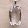 Gros Pendentif rectangulaire en Cristal de Roche Pendentifs pierres naturelles BK65.2