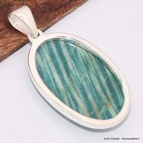 Pendentif marquise en Amazonite du Brésil 