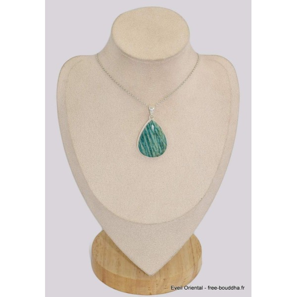Pendentif goutte en Amazonite du Brésil Bijoux en Amazonite BK69.2