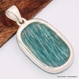 Pendentif Amazonite du Brésil rectangulaire - Bijoux en Amazonite
