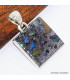 Pendentif Opale Ethiopienne sur Pyrite forme carrée (composite) Bijoux en Opales BK70.7