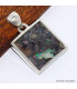 Pendentif Opale Ethiopienne sur Pyrite forme carrée (composite) Bijoux en Opales BK70.7