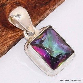 Pendentif Quartz Mystique forme rectangulaire Pendentifs pierres naturelles BK71.1