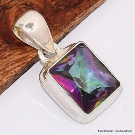 Pendentif Quartz Mystique forme rectangulaire - Pendentifs pierres naturelles