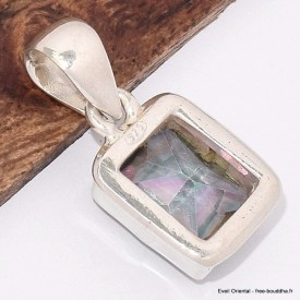 Pendentif Quartz Mystique forme rectangulaire Pendentifs pierres naturelles BK71.1